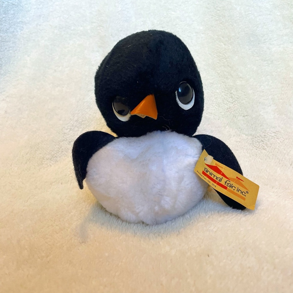 Vintage 1977 Animal Fair Penguin Plush With‎ Tag